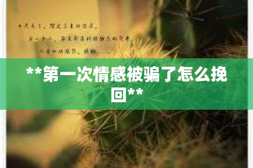 **第一次情感被骗了怎么挽回**