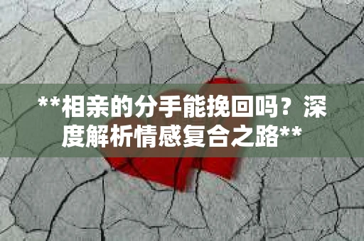 **相亲的分手能挽回吗？深度解析情感复合之路**