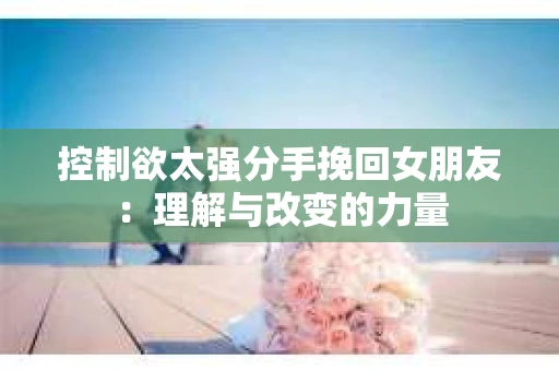 控制欲太强分手挽回女朋友：理解与改变的力量