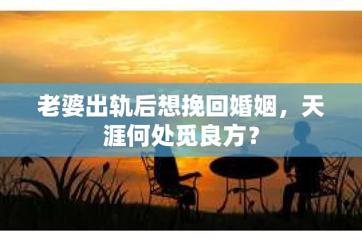 老婆出轨后想挽回婚姻，天涯何处觅良方？