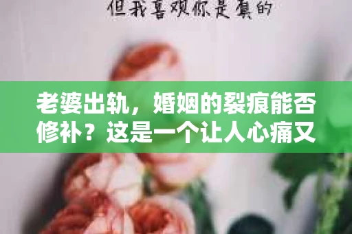 老婆出轨，婚姻的裂痕能否修补？这是一个让人心痛又充满疑惑的问题。在小说的世界里，这样的故事屡见不鲜，但现实中的我们，又该如何面对这样的困境呢？今天，就让我们一起来探讨一下，老婆出轨，婚姻能否挽回来。