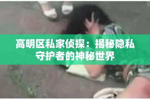高明区私家侦探：揭秘隐私守护者的神秘世界