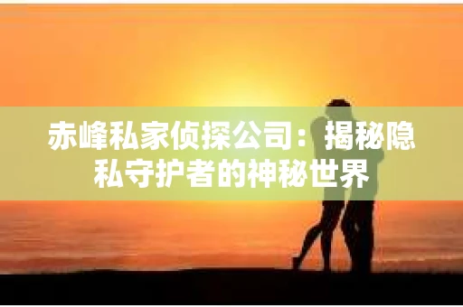 赤峰私家侦探公司：揭秘隐私守护者的神秘世界
