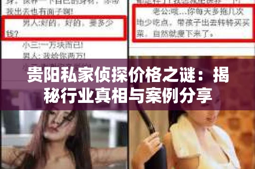 贵阳私家侦探价格之谜：揭秘行业真相与案例分享