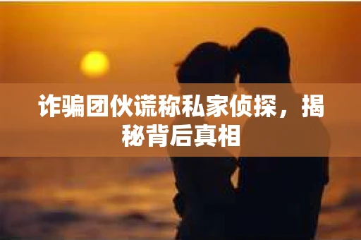 诈骗团伙谎称私家侦探，揭秘背后真相