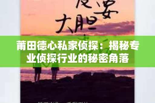 莆田德心私家侦探：揭秘专业侦探行业的秘密角落