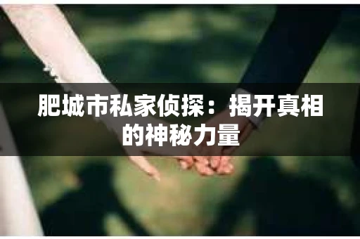 肥城市私家侦探：揭开真相的神秘力量