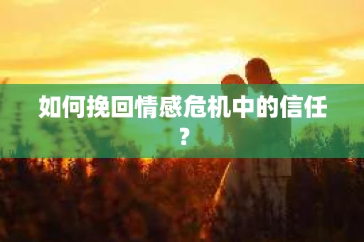 如何挽回情感危机中的信任? 如何挽回情感危机中的信任?