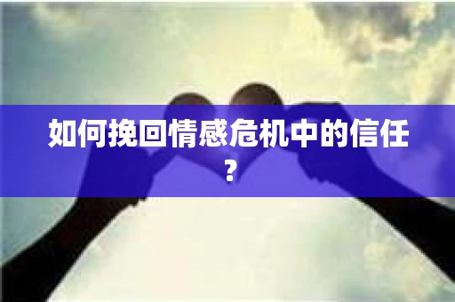 如何挽回情感危机中的信任? 如何挽回情感危机中的信任?