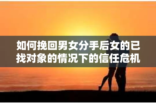 如何挽回男女分手后女的已找对象的情况下的信任危机？
