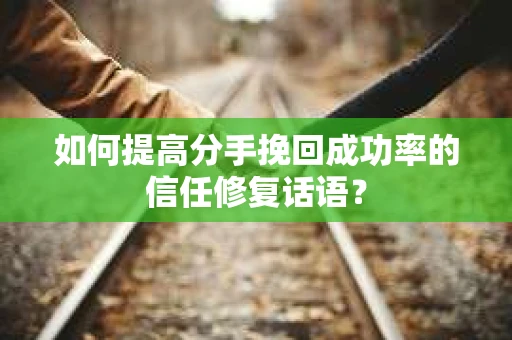 如何提高分手挽回成功率的信任修复话语？