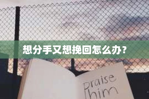 想分手又想挽回怎么办？